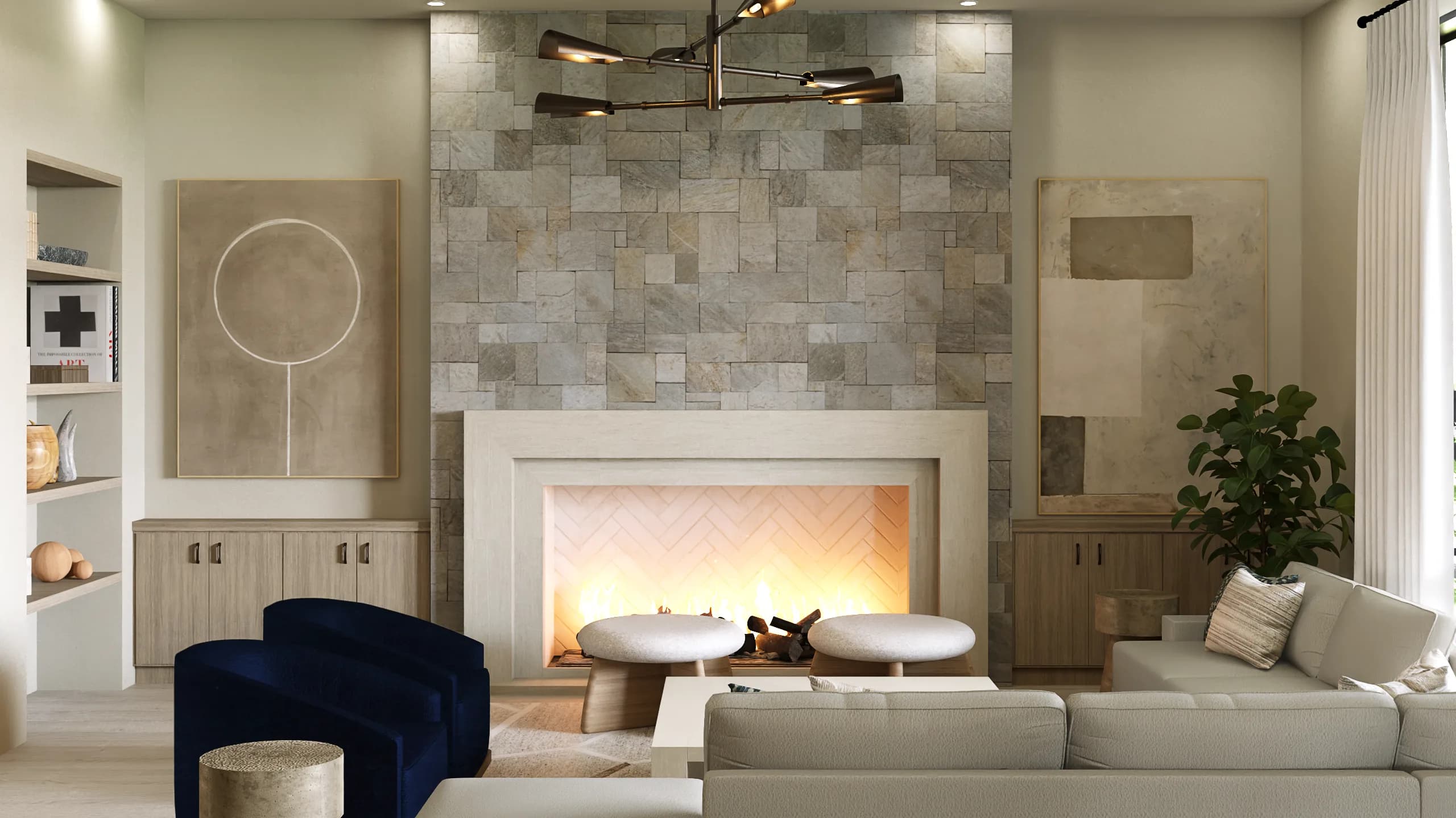 Montreux I Residence living room — Reverie3D, Reno