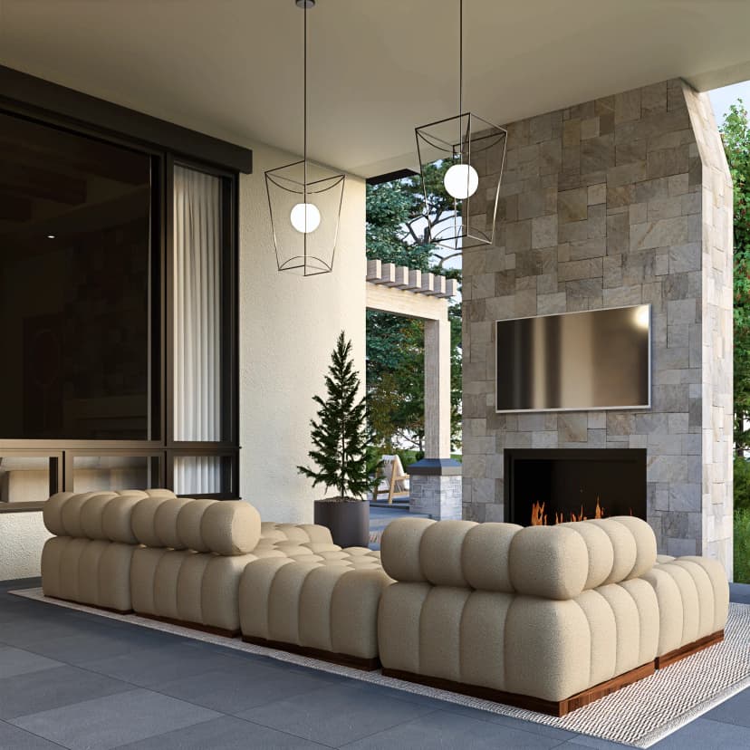 Montreux I Residence covered outdoor living — Reverie3D, Reno