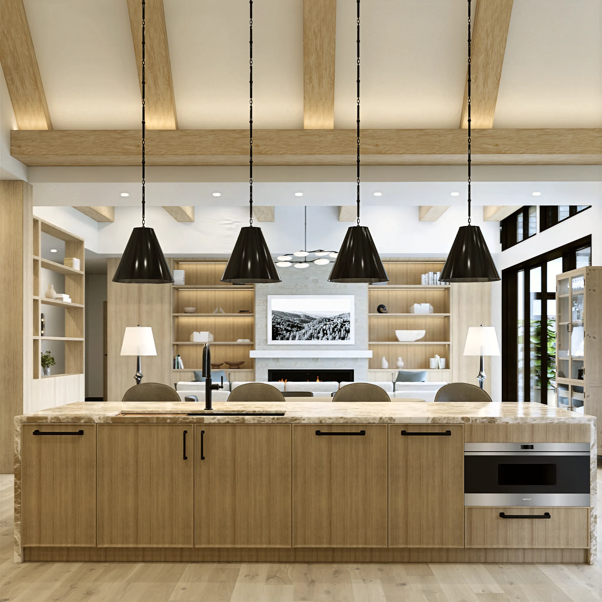 Montreux II Residence kitchen — Reverie3D, Reno