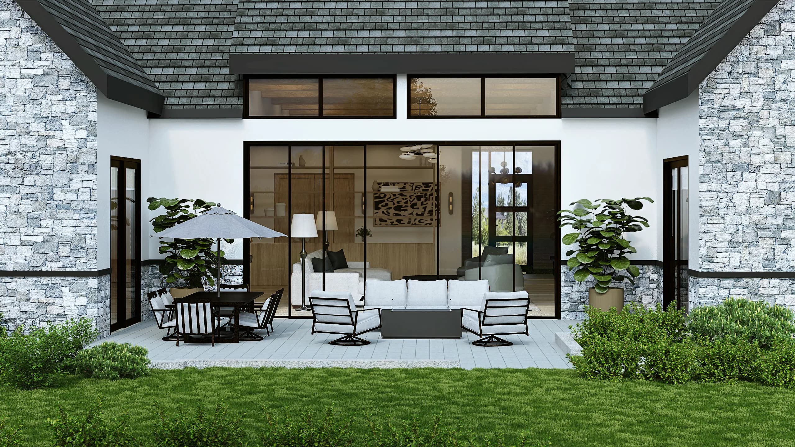 Montreux II Residence outdoor living — Reverie3D, Reno