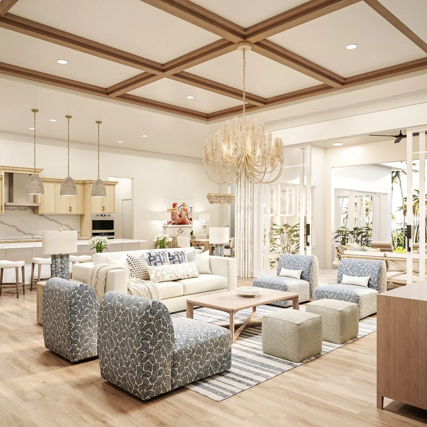 Sarasota model series living area — Reverie3D