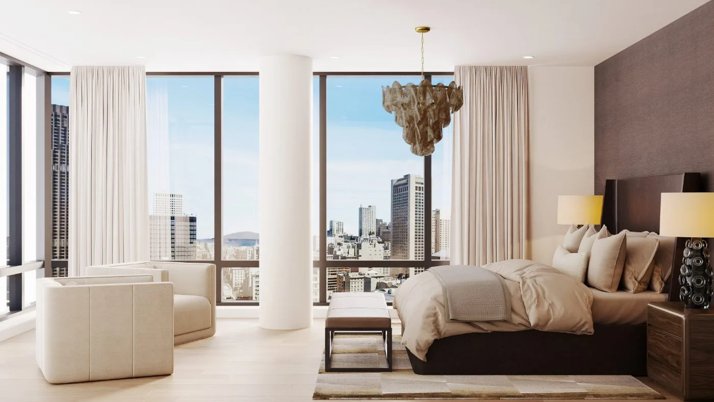 SoMa Four Seasons primary suite — Reverie3D San Francisco