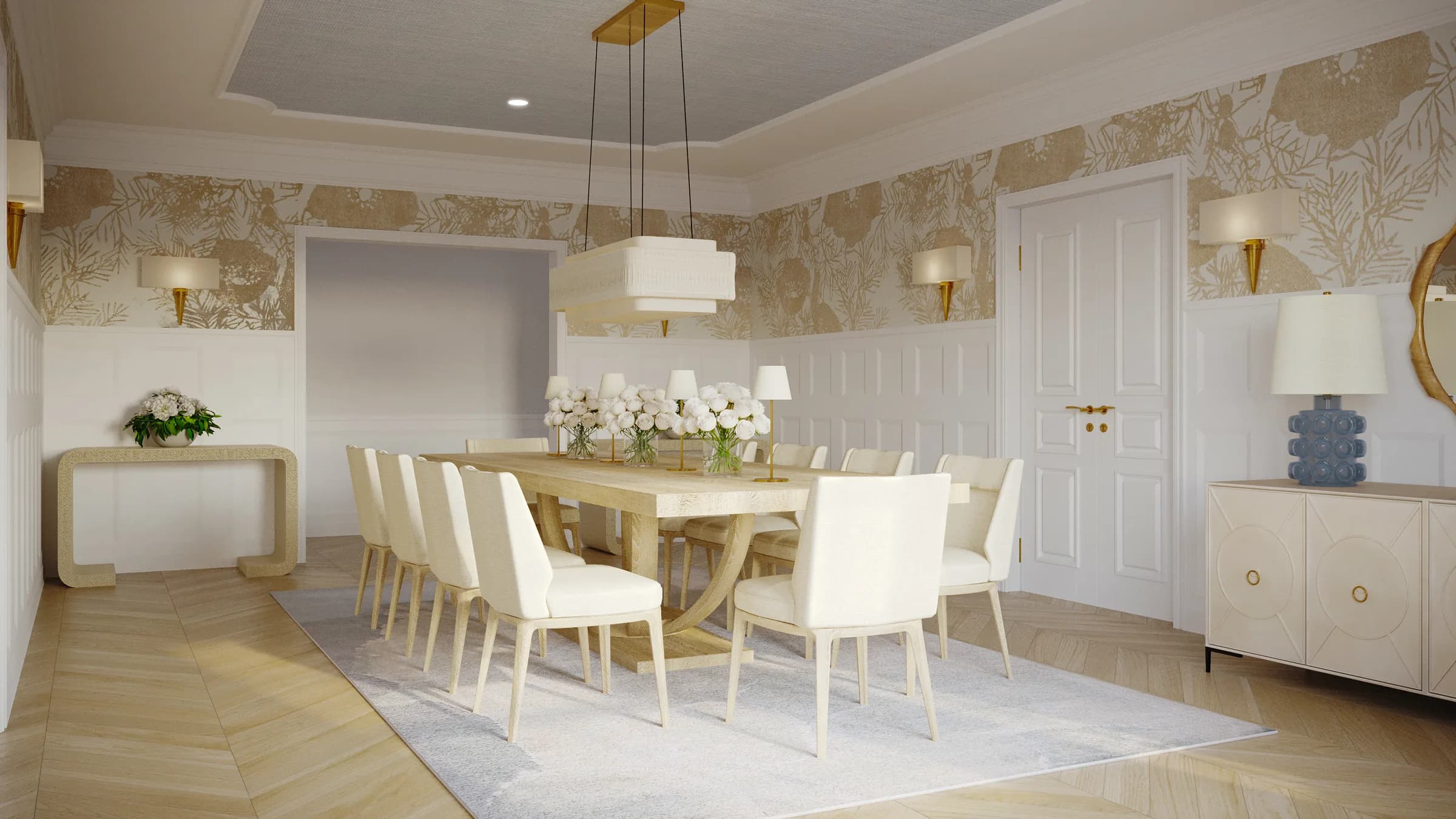Taconic Estate formal dining room — Reverie3D, Greenwich CT