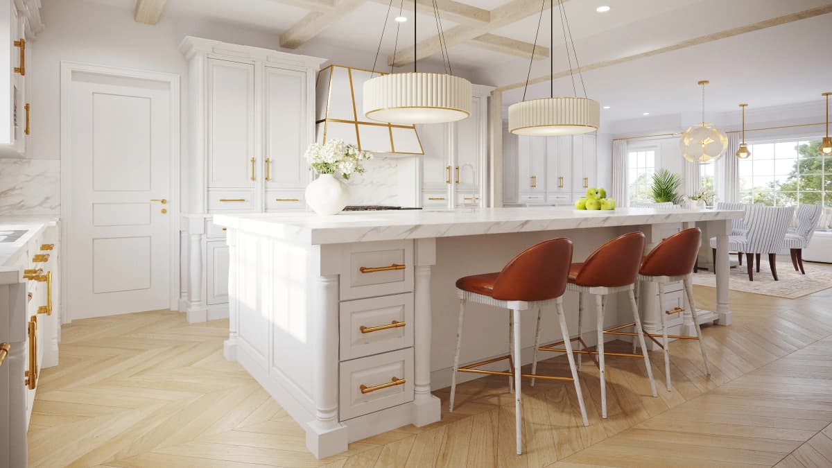 Taconic Estate renovated kitchen — Reverie3D Greenwich, CT