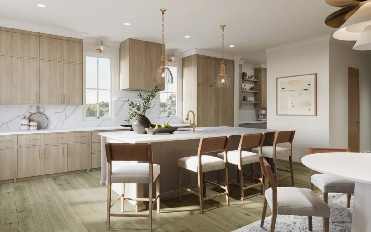 Nashville luxury condo kitchen and dining — Reverie3D