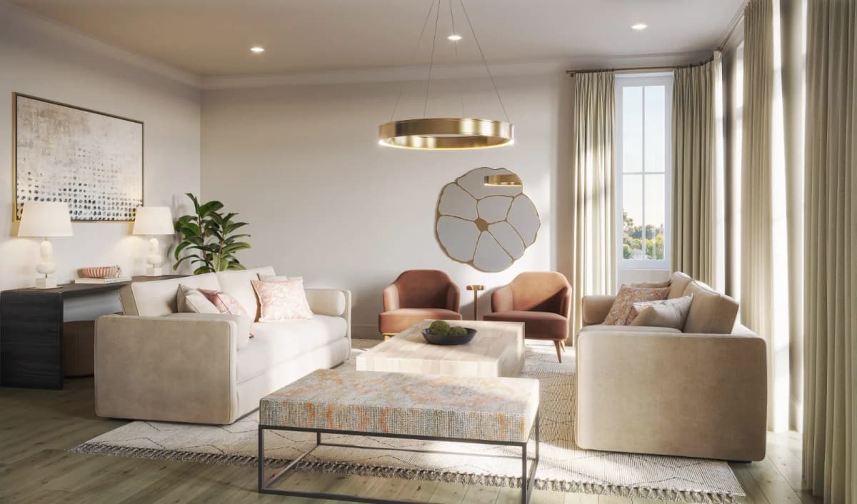 Nashville luxury condo living room — Reverie3D