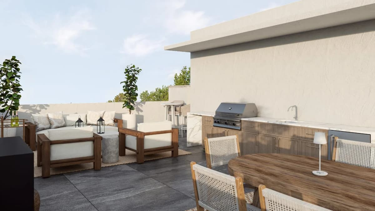 Nashville luxury condo rooftop terrace — Reverie3D