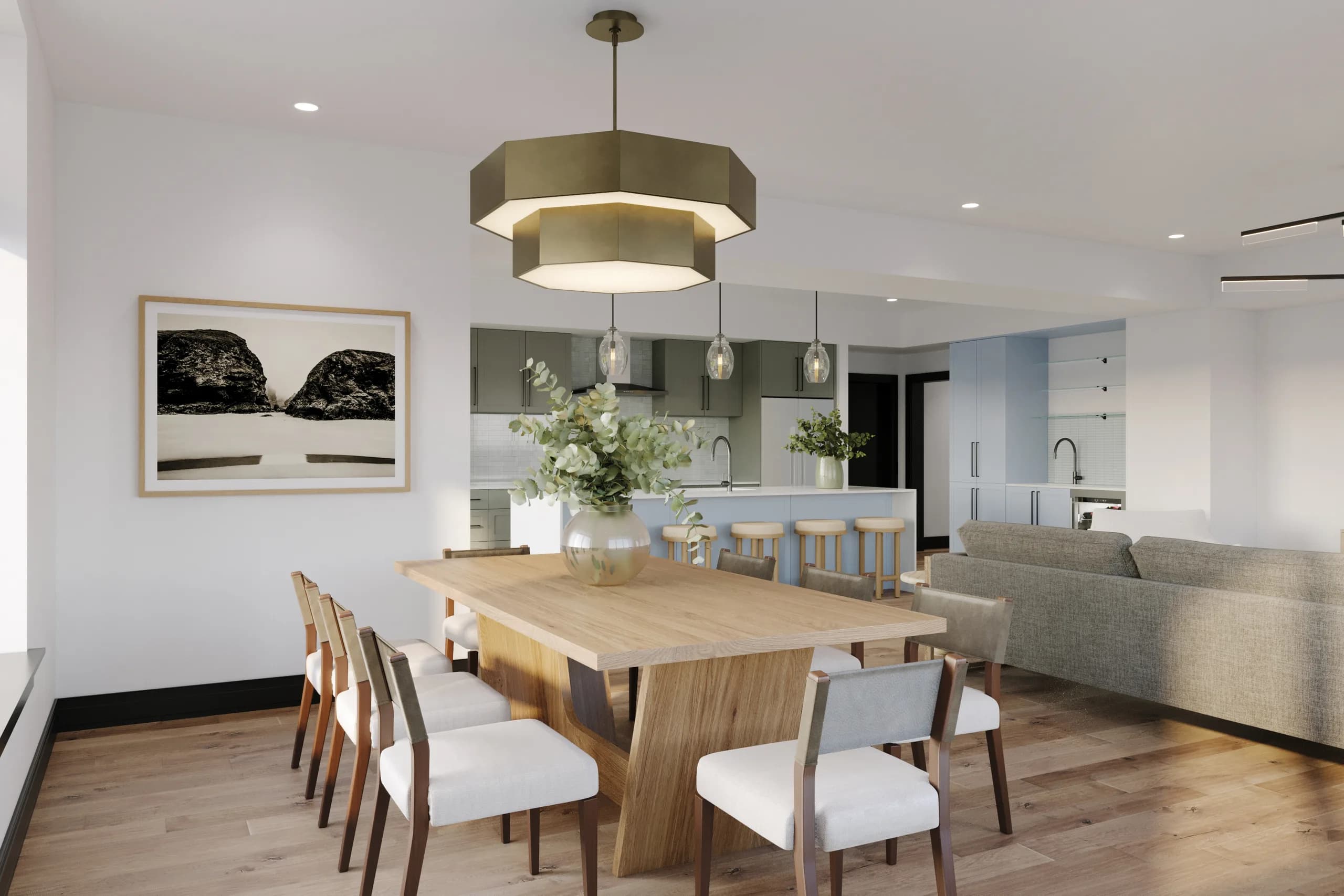 The Henry — Bridger Collection dining and kitchen — Reverie3D Bozeman