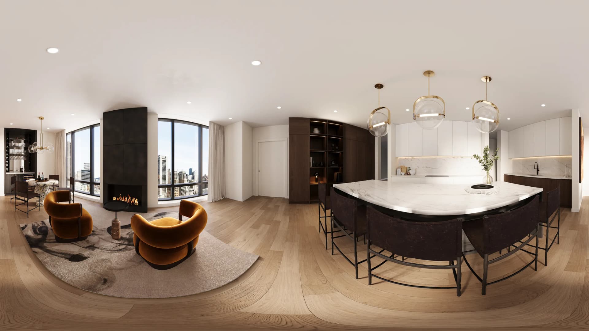 Reverie3D photorealistic 3D rendering of a luxury living space — produced within 1–3 weeks of project start