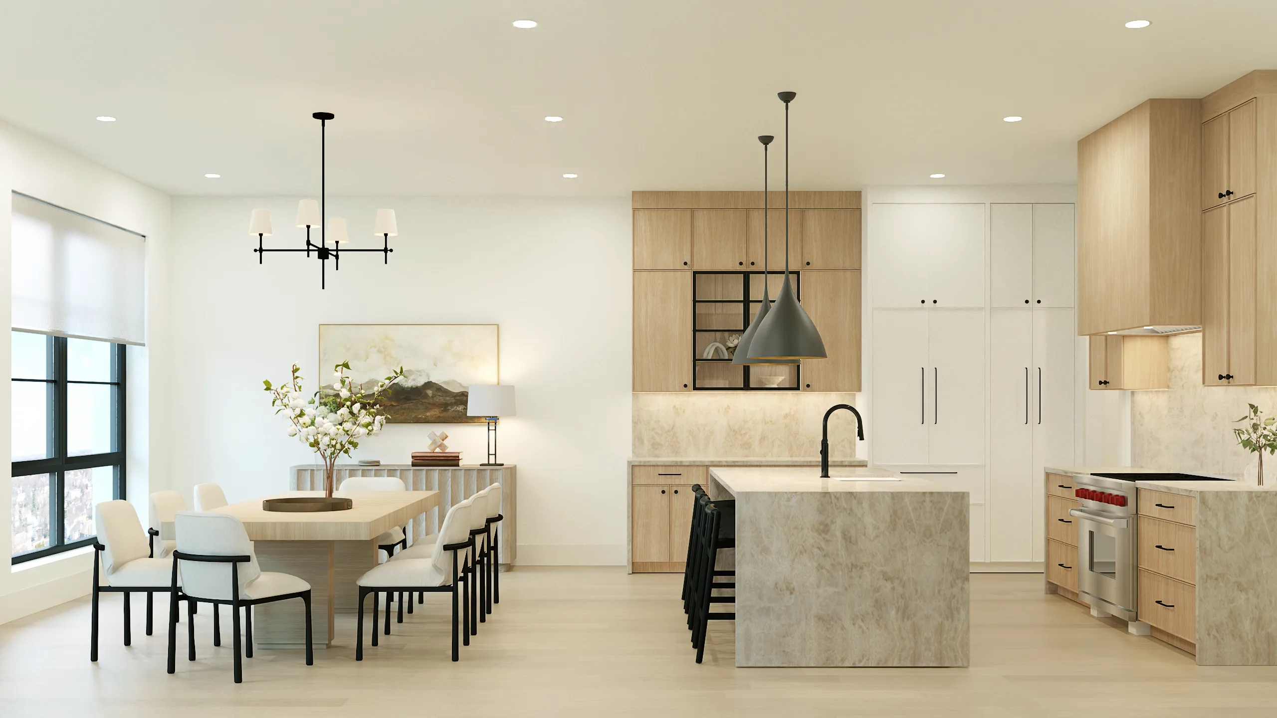 Reverie3D-designed great room — turnkey luxury home services