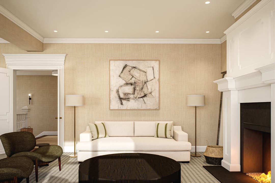 Reverie3D-designed living area — turnkey luxury renovation