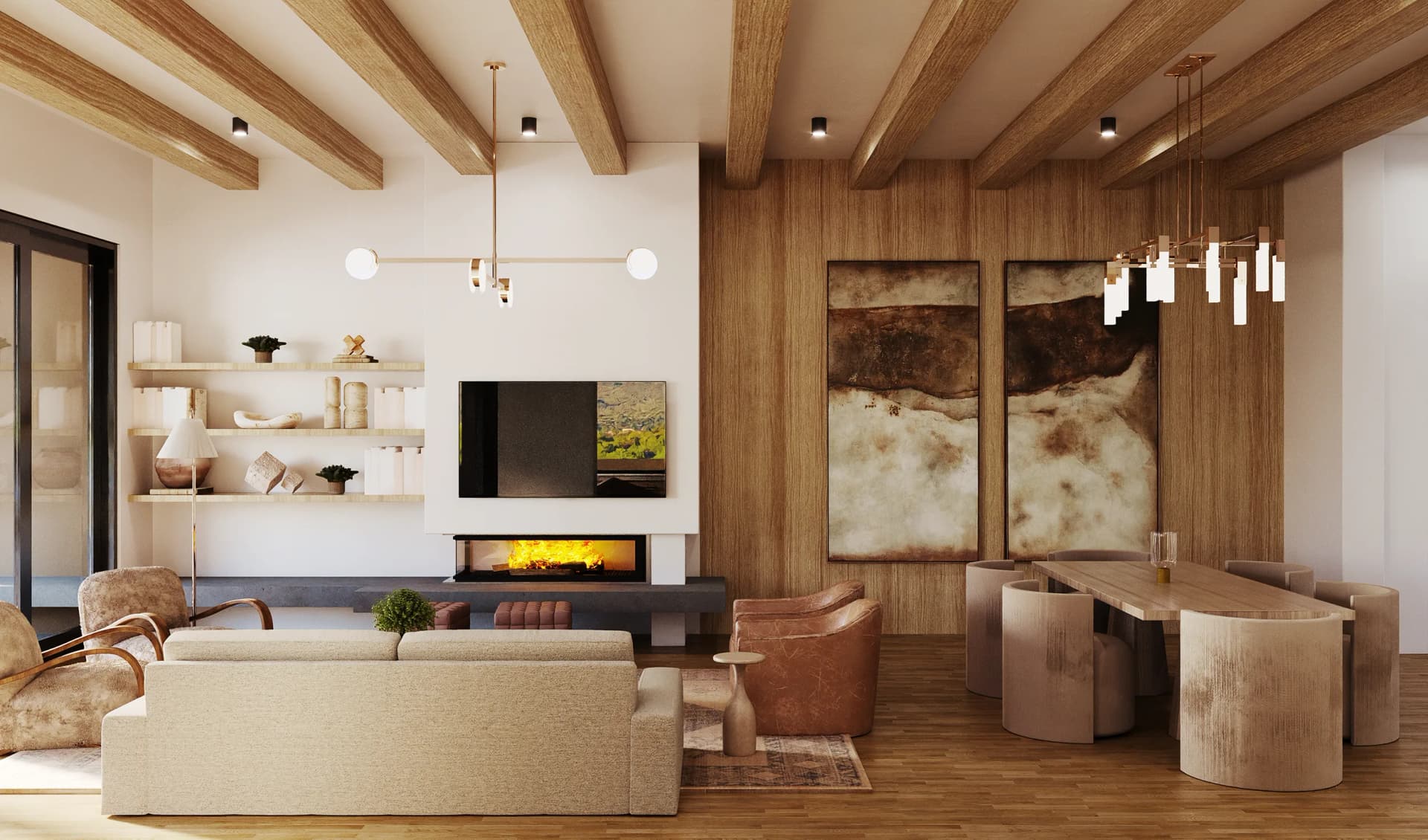 Reverie3D-finished luxury resale property living and dining — for listing agents staging-plus